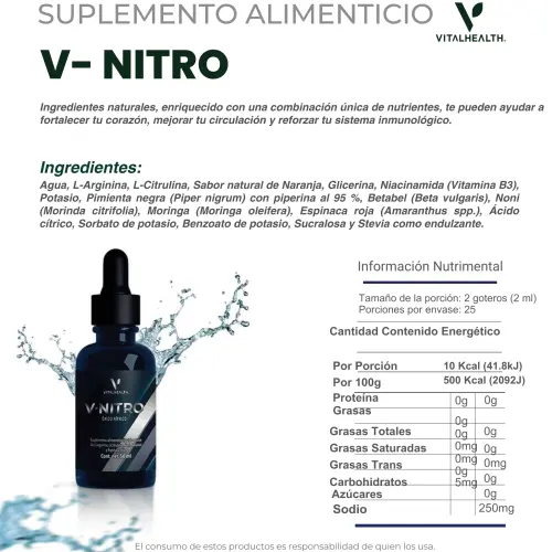 V-Nitro Vital Health|Potencia y Óxido Nítrico Natural's photo #2